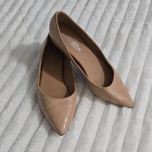 Classified Tan Pointed Toe Flats